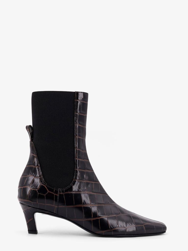 Totême The Mid Heel Boot leather boots with croco effect