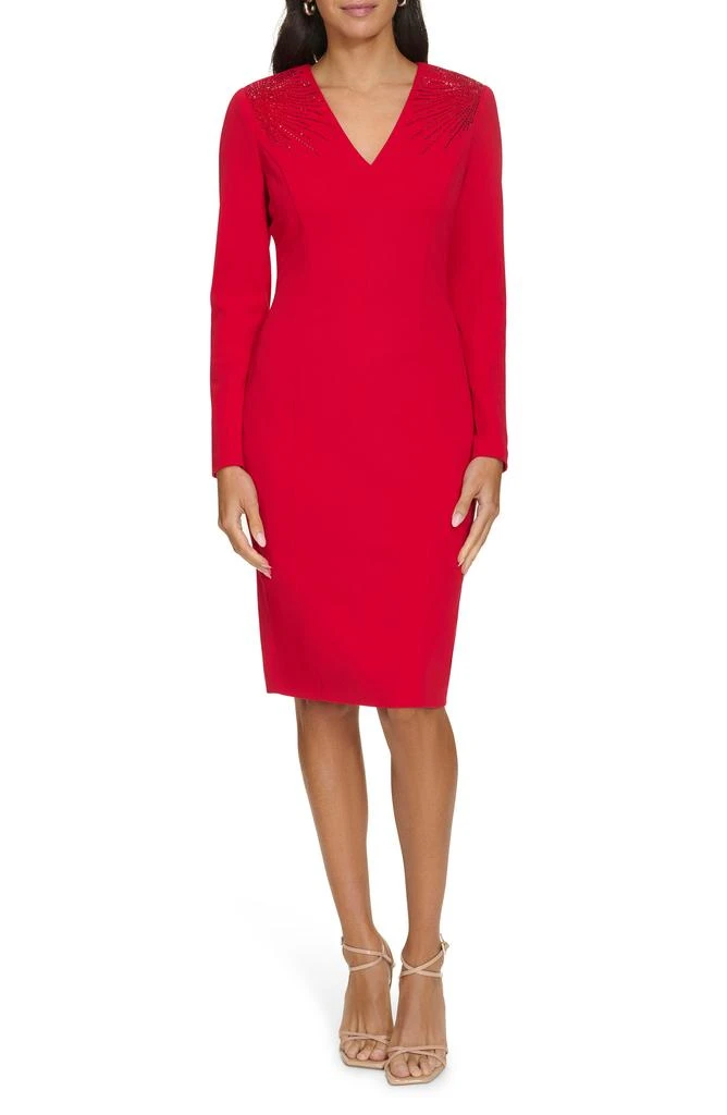 Calvin Klein Hot Fit Long Sleeve Sheath Dress 1