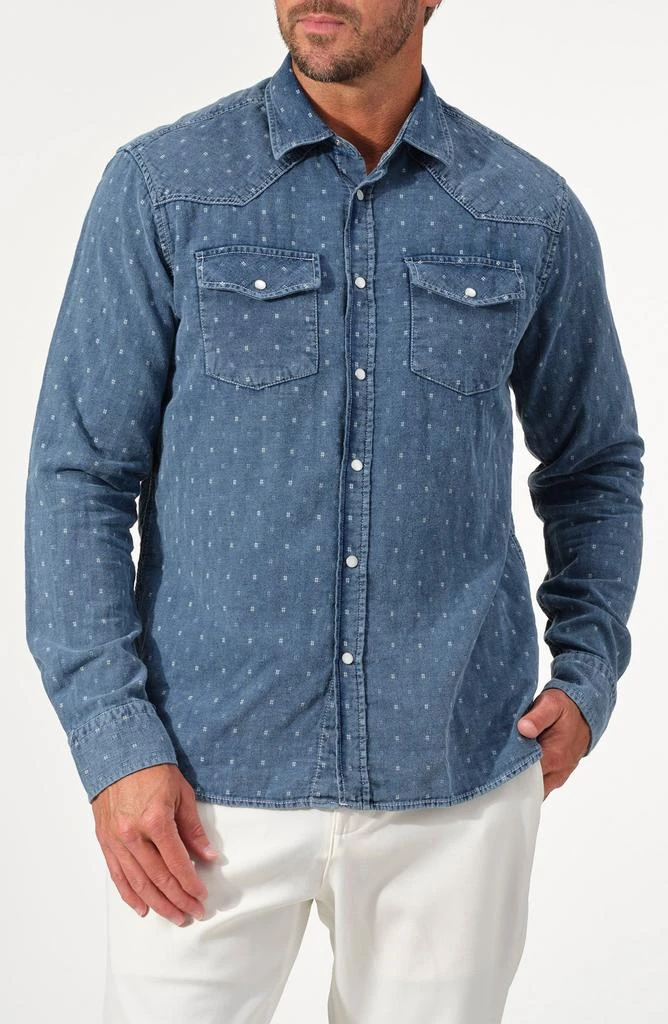 STUDIO GARNET LOS ANGELES Micro Dot Denim Western Shirt