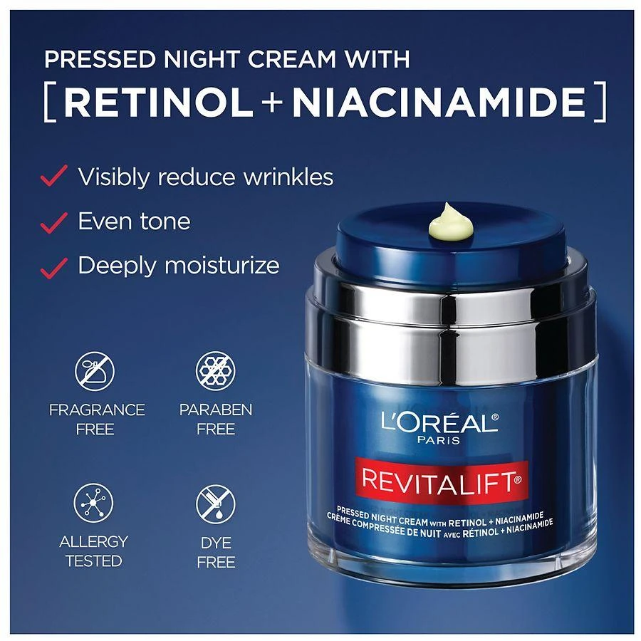 L'Oreal Paris Pressed Night Moisturizer with Retinol + Niacinamide 5
