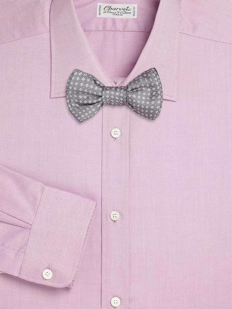 Charvet Neat Square Silk Bow Tie 2