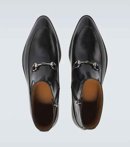 Gucci Horsebit leather ankle boots 4