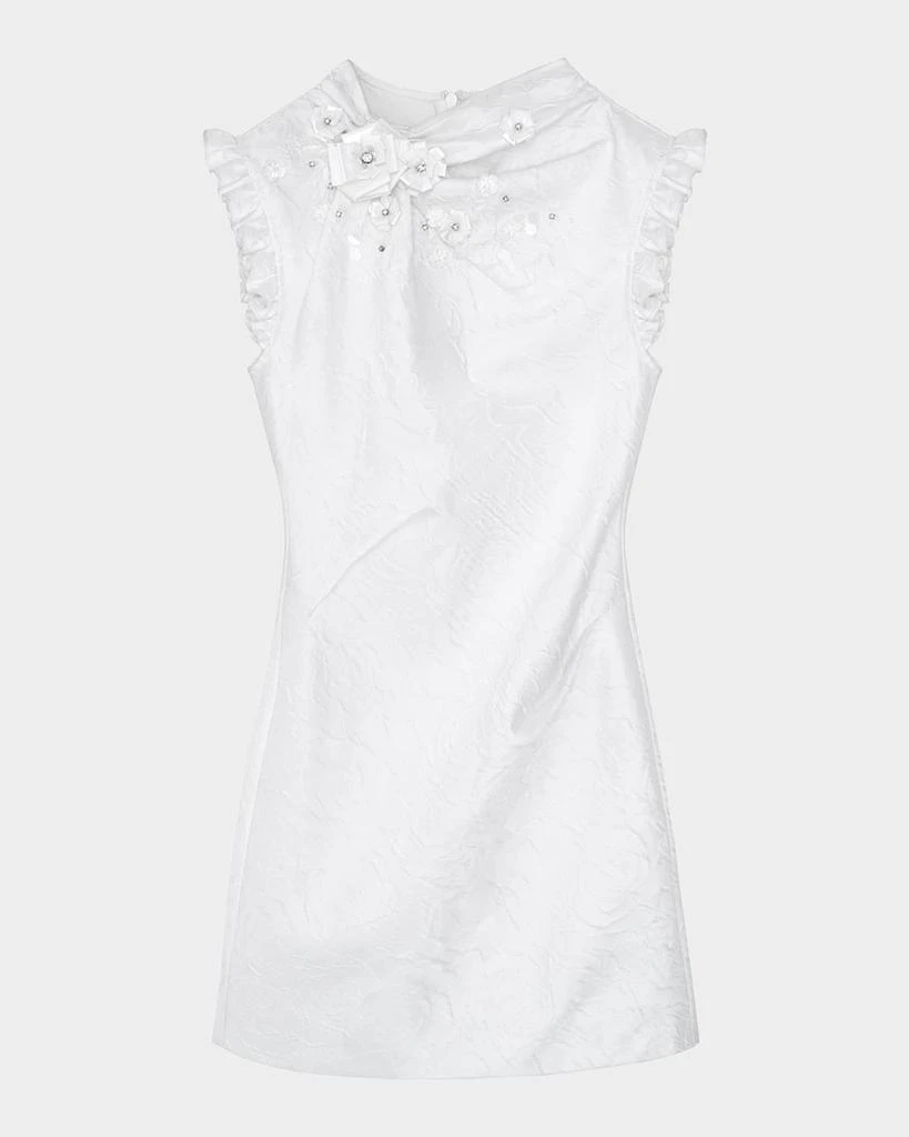 Shushu/tong Floral Appliqu Mini Dress - White