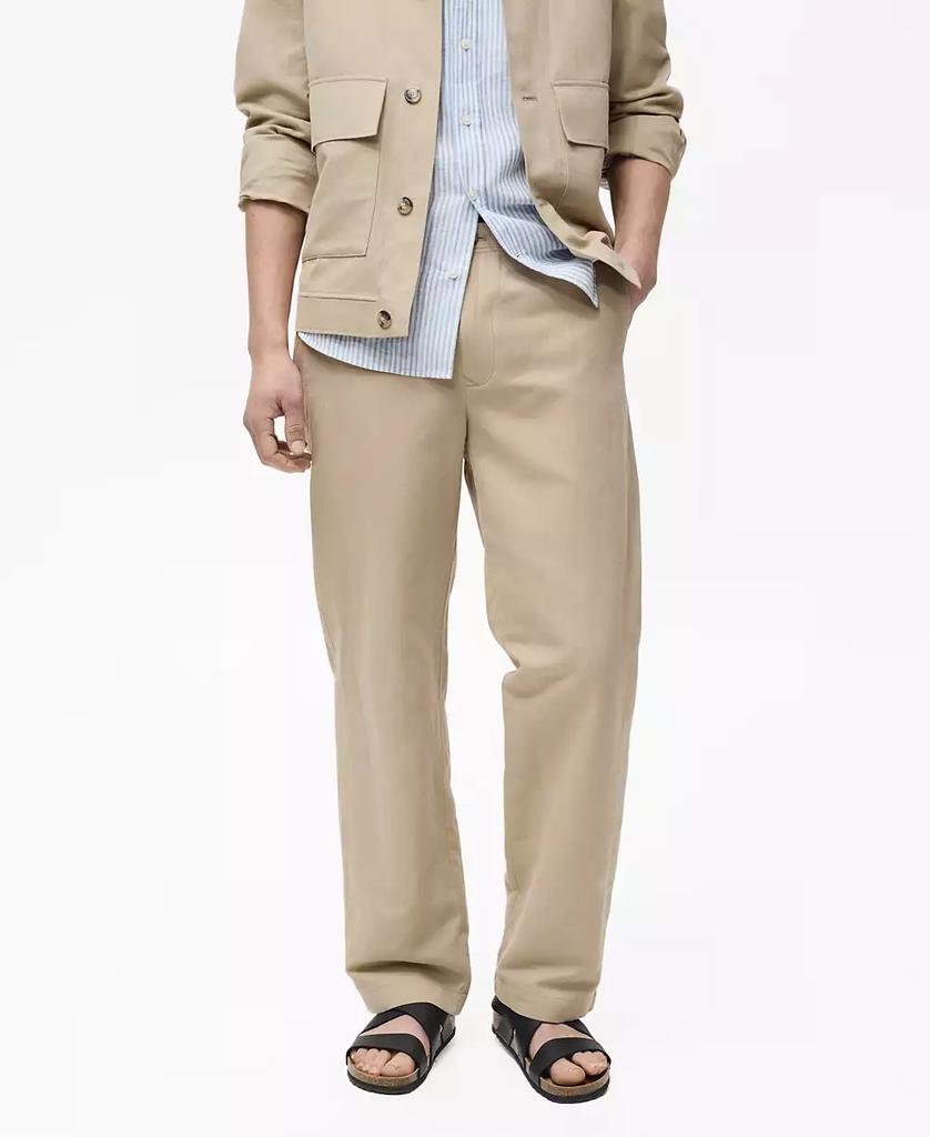 Mango Men's EU Regular-Fit Linen Pants