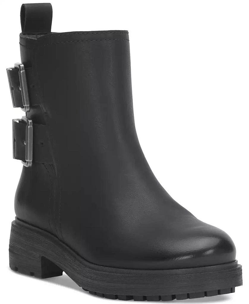 Lucky Brand Luck Brand Women's Candre Double Buckle Moto Lug Sole Booties 1