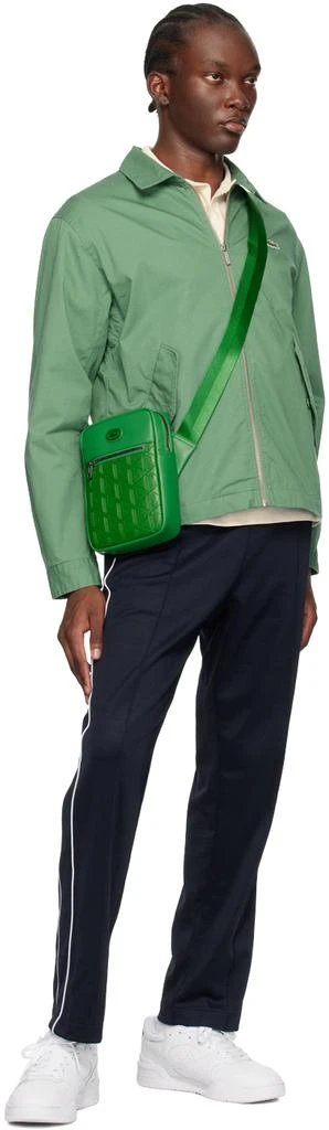 Lacoste Green Leather Monogram Vertical Bag 4