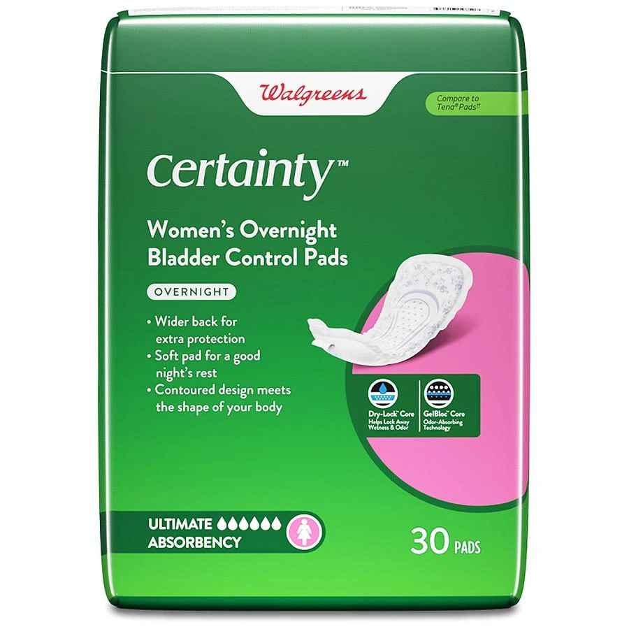 Walgreens Overnight Incontinence Pads, Ultimate Absorbency 4