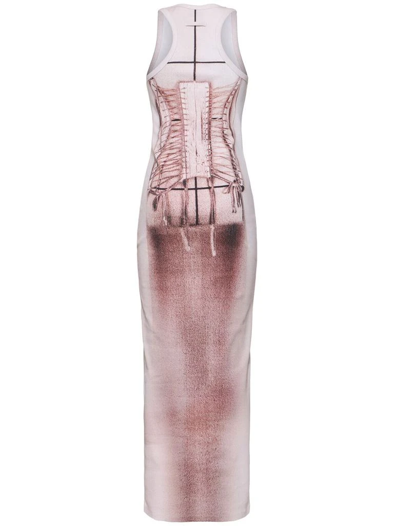 Jean Paul Gaultier Printed Stretch Cotton Long Dress 3