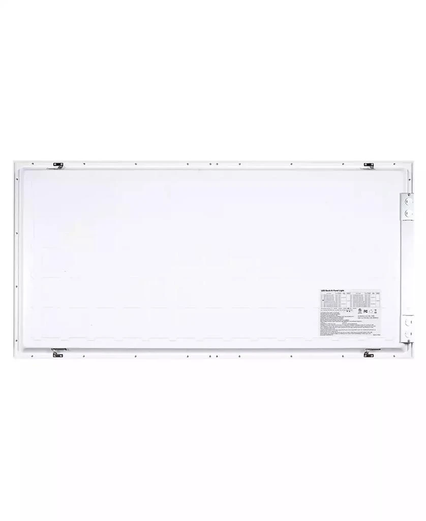 JONATHAN Y 50-Watt Dimmable Integrated LED Flat Panel Flush Mount Light with 5500 Lumens 5000K, Set of 2 2