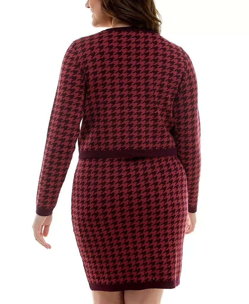 Taylor Plus Size Houndstooth Cropped Jacket & Bodycon Dress 2