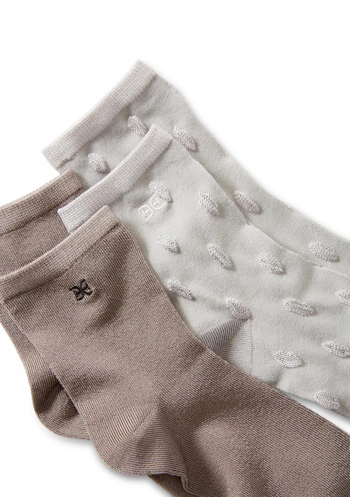 Sam Edelman 2 Pack Dot Sheen Anklet Socks 2