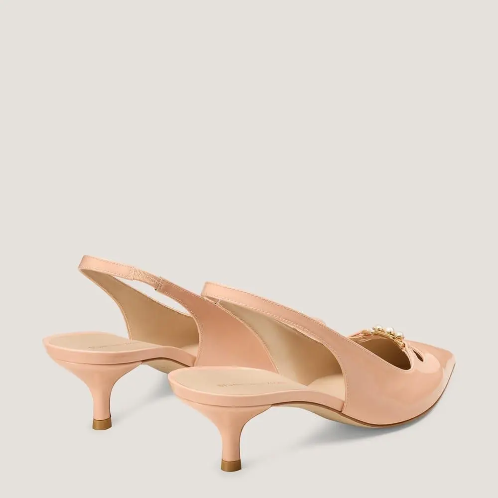 Stuart Weitzman Emmaline Pearl Slingback Pump 50 4