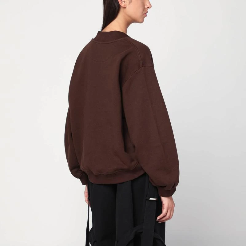 The Attico Brown cotton sweatshirt with logo 3
