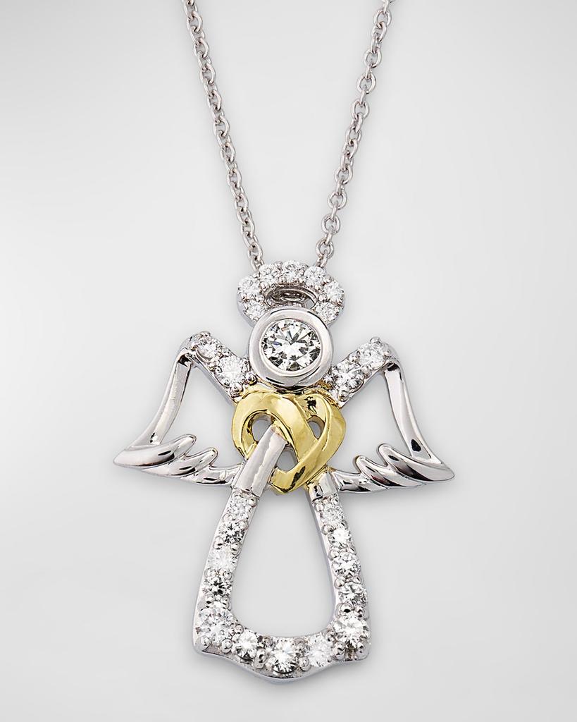 Roberto Coin 18K Gold Diamond Angel Pendant Necklace