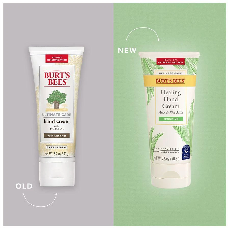 Burt's Bees Ultimate Care Healing Hand Cream with Aloe and Rice Milk for Sensitive Skin 3