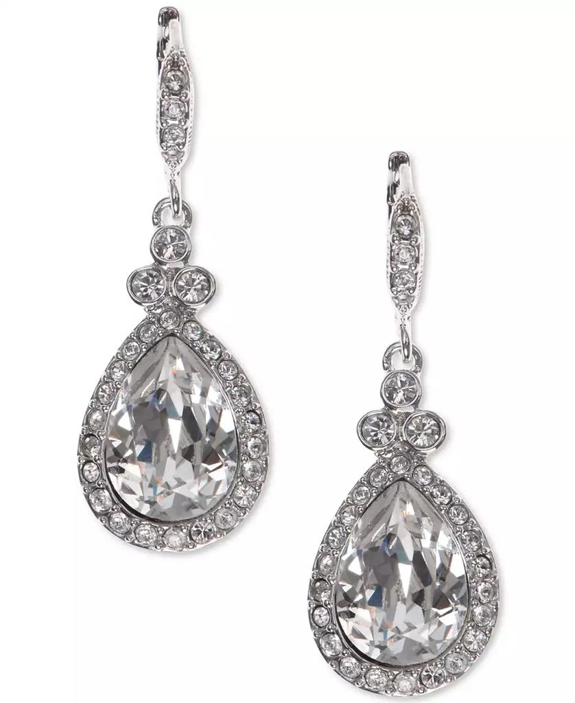 Givenchy Pavé & Colored Stone Drop Earrings 1