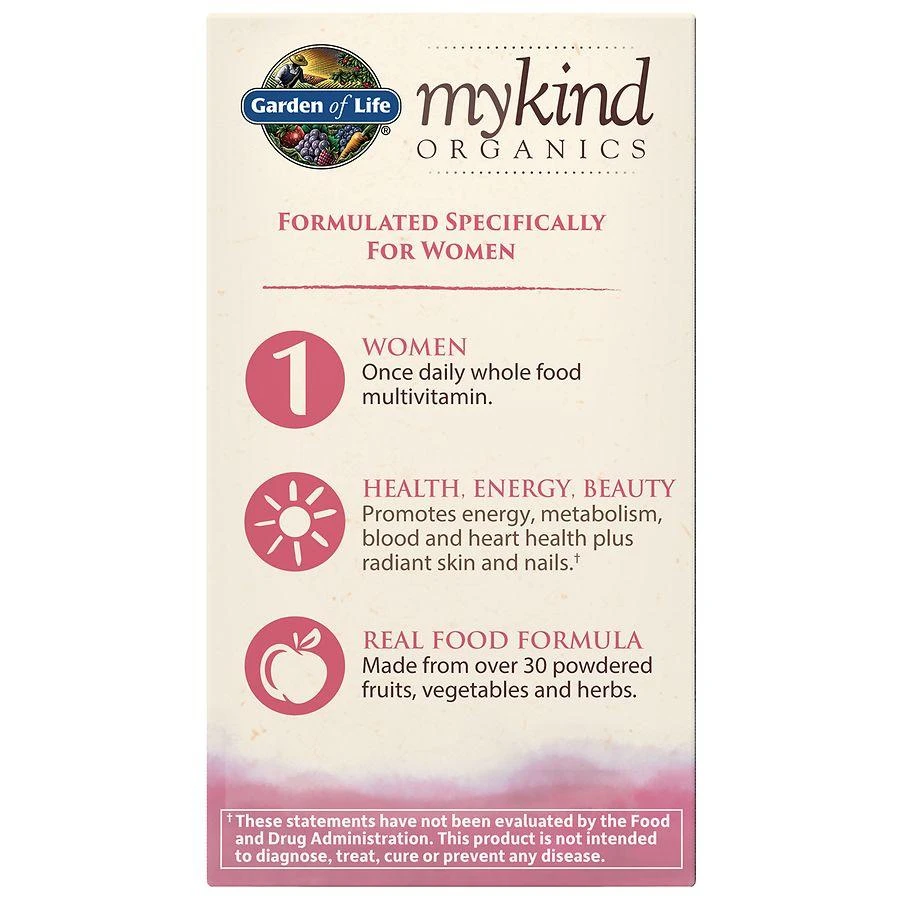 Garden of Life My Kind Organics Women Multivitamin Tablets 2