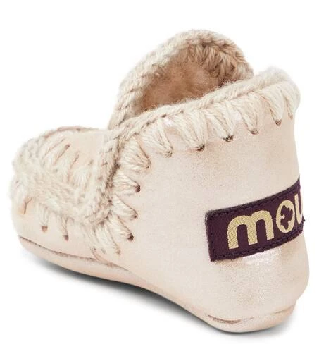 Mou Kids Baby shearling-lined suede ankle boots 2