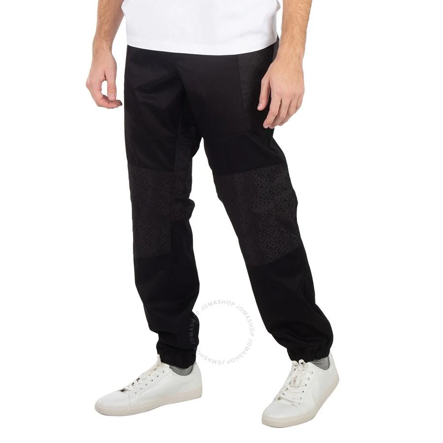 Burberry Men's Black Logo Print Cotton Jogger Pants 3