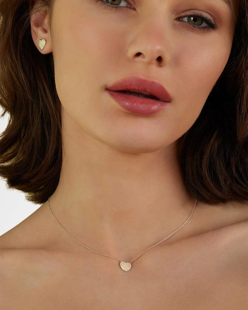 Emily P. Wheeler Lucy 18K Gold and Diamond Heart Necklace, 16" 2
