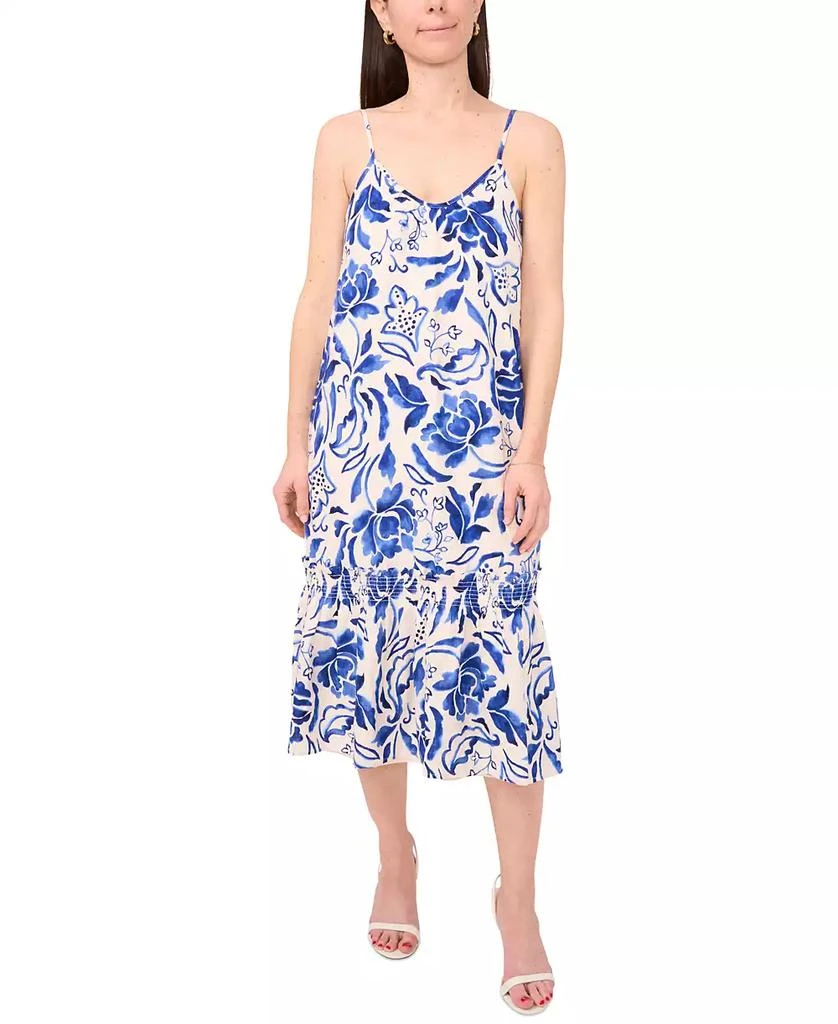 Sam & Jess Petite Printed V-Neck Sleeveless Dress 1
