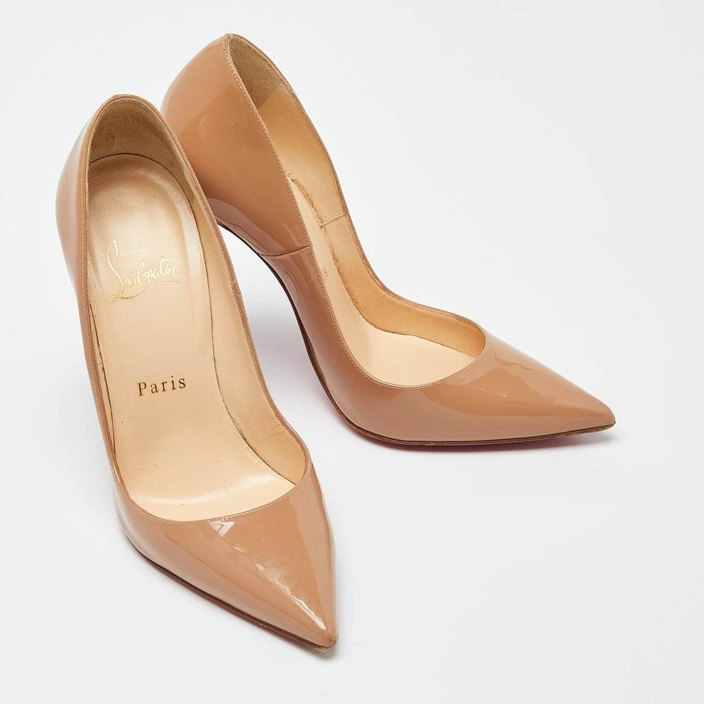 Christian Louboutin Christian Louboutin Beige Patent Leather Pigalle Pointed Toe Pumps Size 36 4
