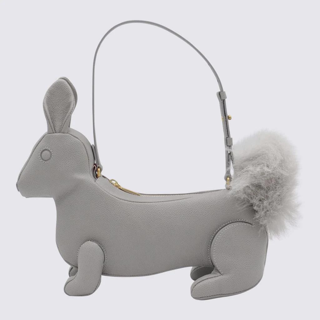 Thom Browne Thom Browne Grey Leather Rabbit Top Handle Bag 1