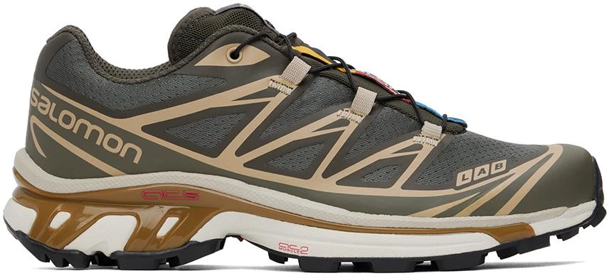 Salomon Khaki XT-6 Sneakers 1