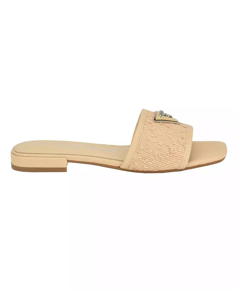 GUESS Women's Tamsea One Band Square Toe Slide Flat Sandals