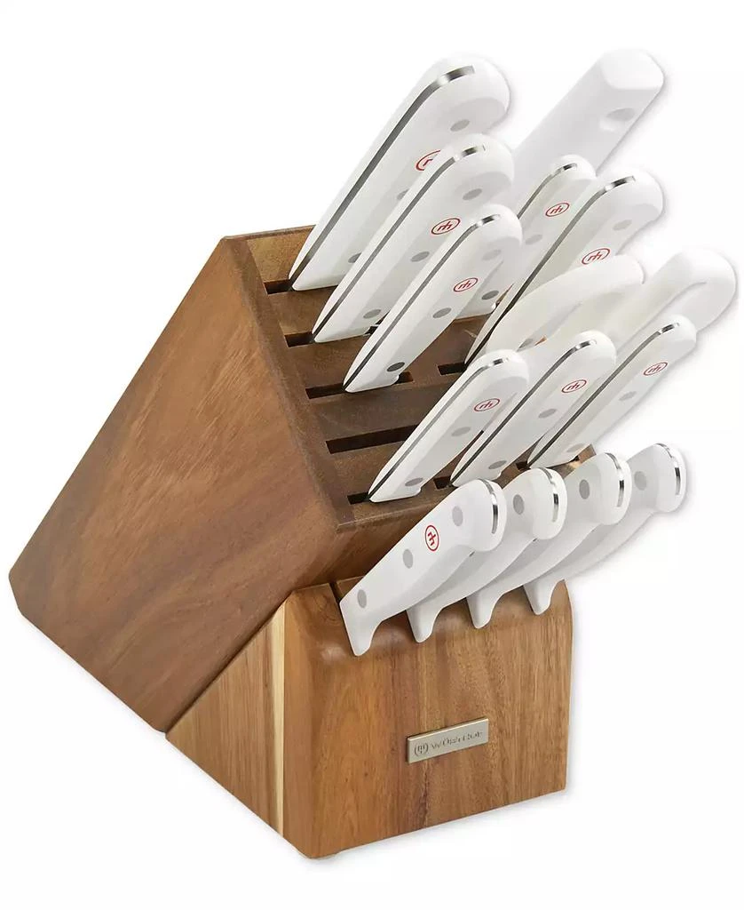 Wusthof Gourmet White 16-Pc. Knife Set with Block 1