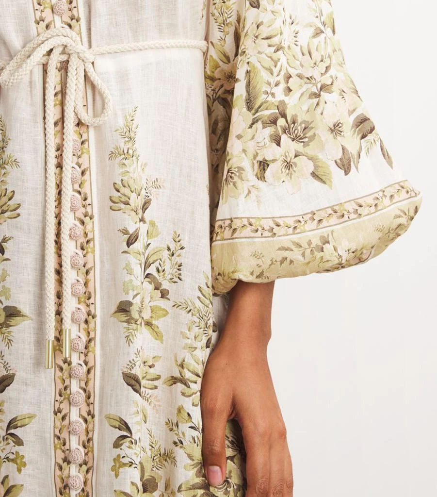 Zimmermann Floral-Print Linen Midi Dress 6