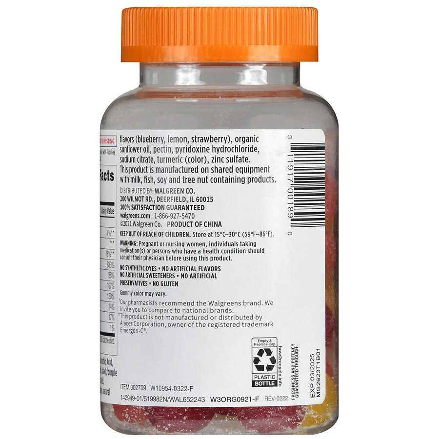 Walgreens Vitamin C 750 mg Gummies 4