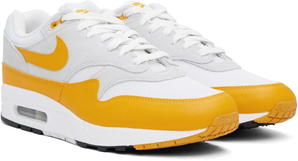 NIKE White & Yellow Air Max 1 Essential Sneakers 4