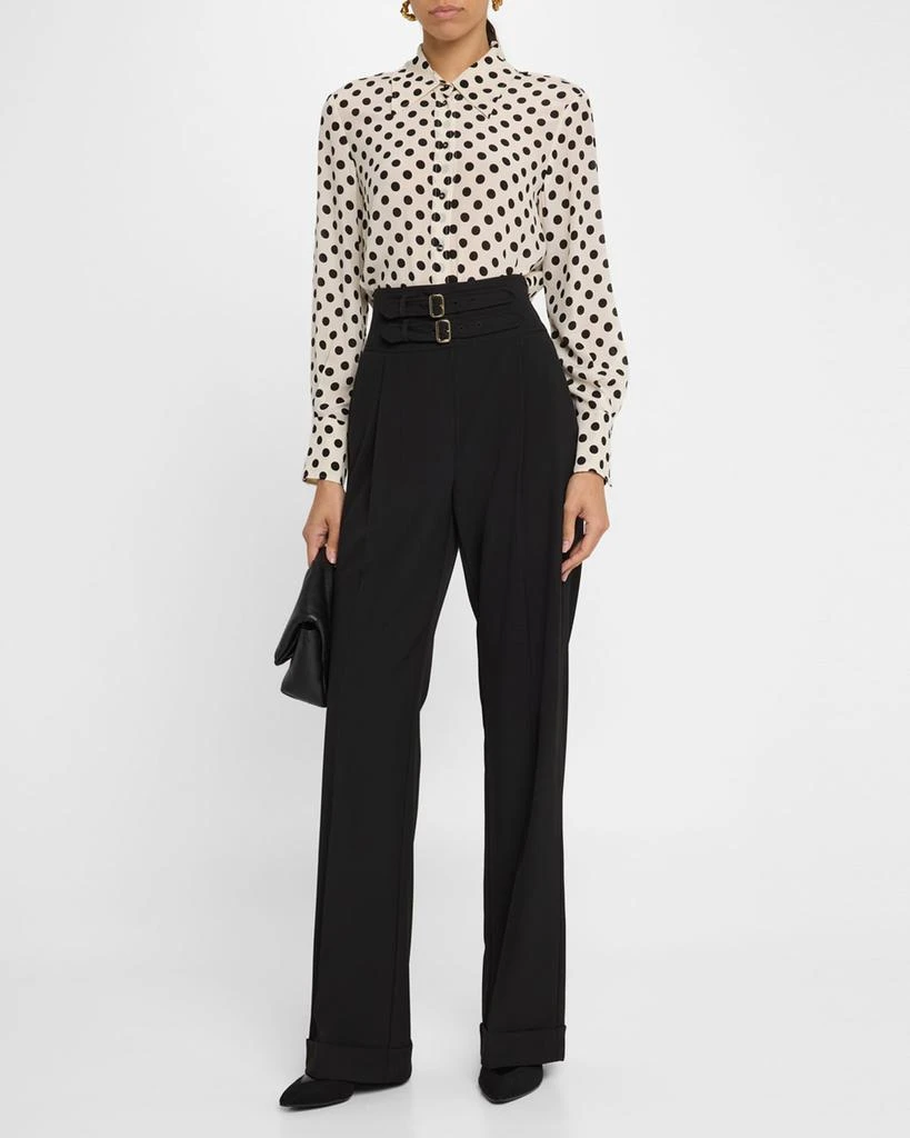 Marella Aguzze High-Rise Canvas Trousers 2