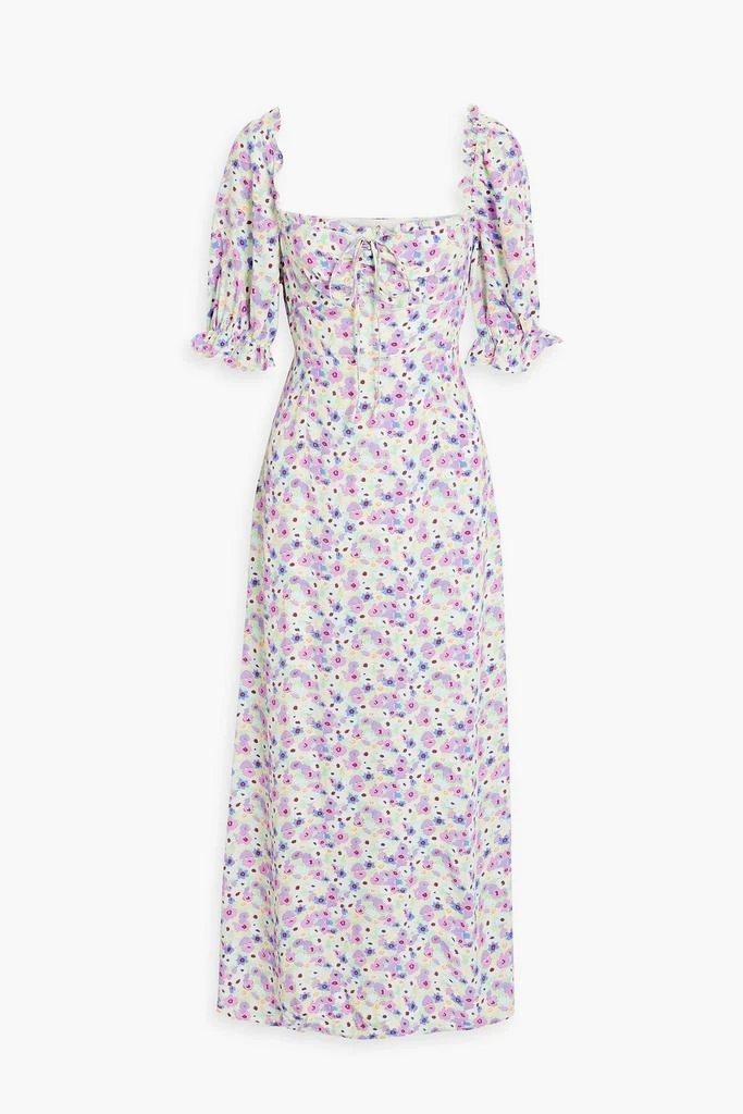 Rixo Montenegro ruffle-trimmed floral-print crepe midi dress 1