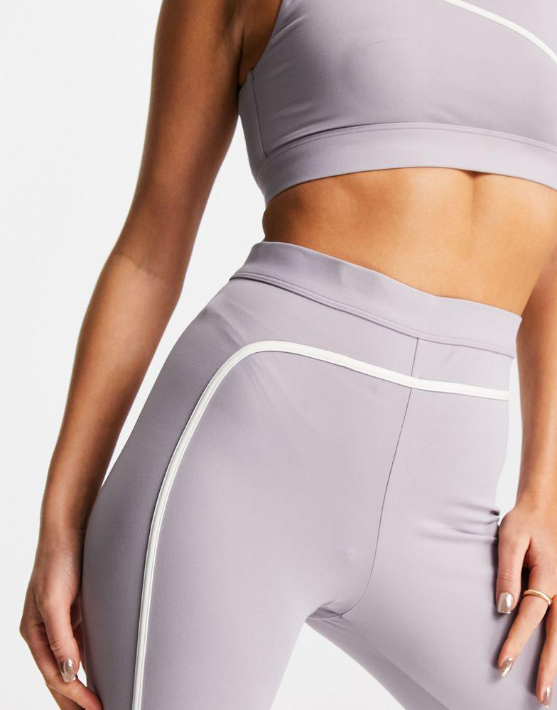 & Other Stories & Other Stories co-ord colour block polyester leggings in lilac - BLACK