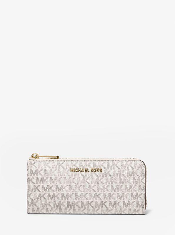 Michael Kors Jet Set Travel Large Logo Quarter-Zip Wallet