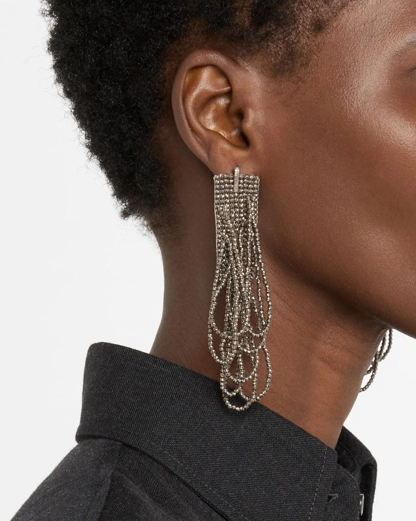 Brunello Cucinelli Tiered Multiloop Drop Earrings 2
