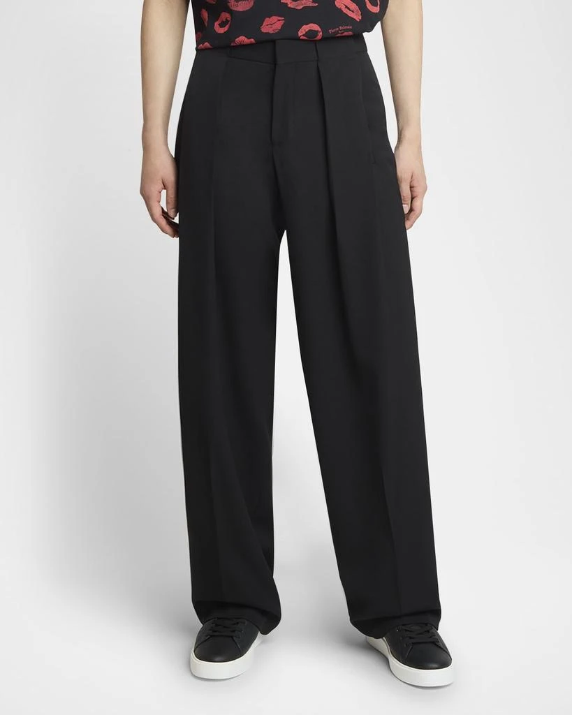 Balmain Men's Pleated Wool Pants 2