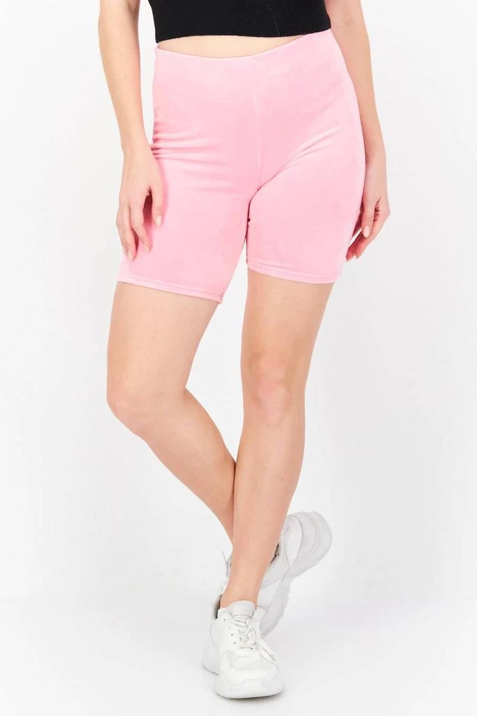 Juicy Couture Embellished Logo Biker Shorts In Hot Hot 1