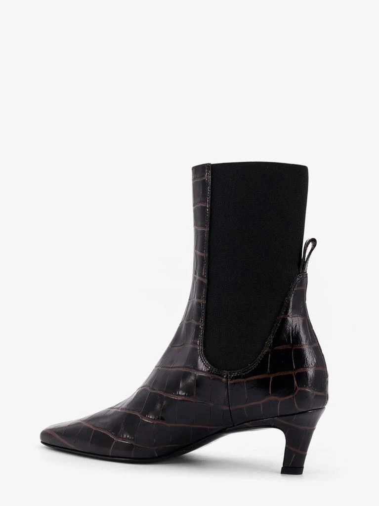 Totême The Mid Heel Boot leather boots with croco effect 4