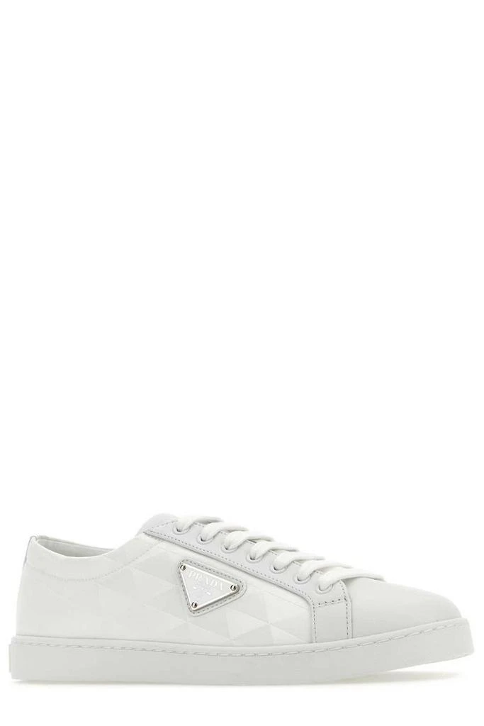 Prada Prada Triangle-Logo Round-Toe Lace-Up Sneakers 2