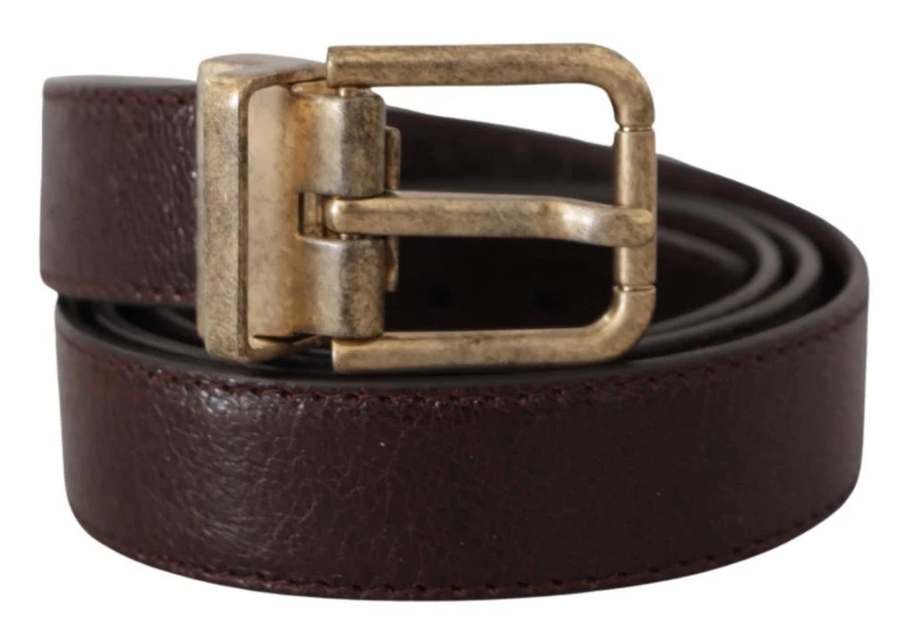 Dolce 
Gabbana Calf Leather Vintage Logo Metal Buckle Men
s Belt 2