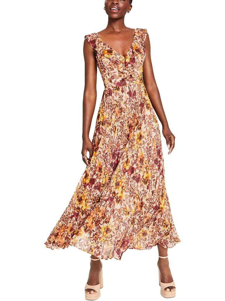 GUESS Womens Ruffled Maxi Dress 1