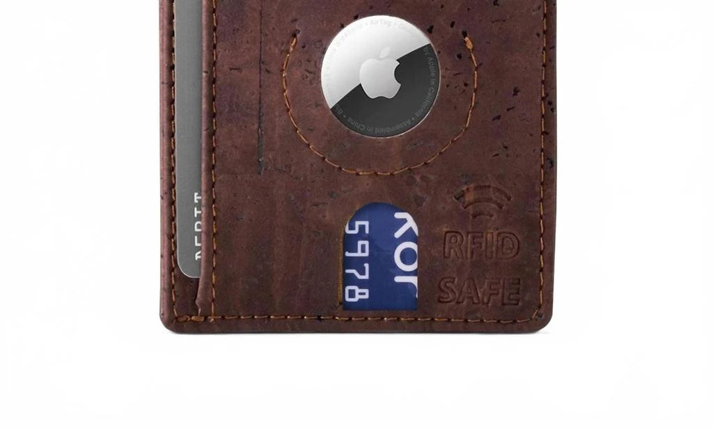 Corkor Men's Airtag Wallet Cards Holder In Brown