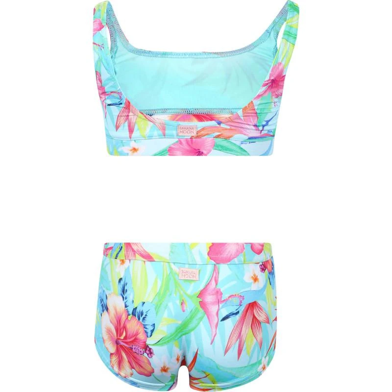 BANANA MOON Tropical flowers bikini in light blue 2