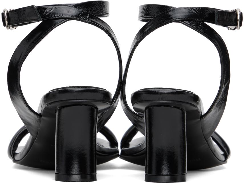 Reike Nen Black Patent Heeled Sandals