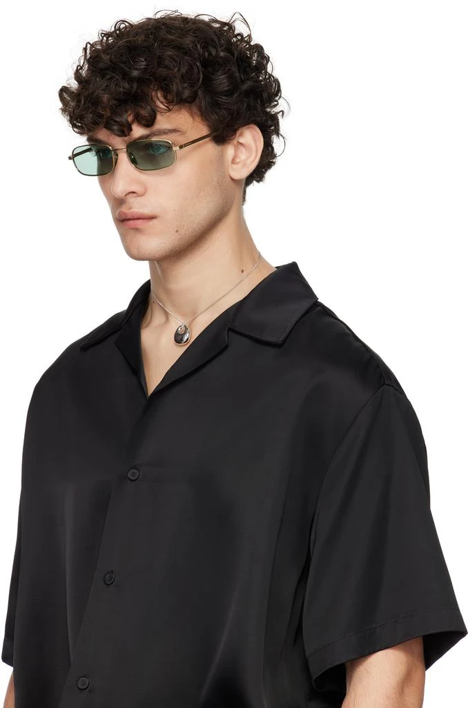 Gucci Gold Rectangular Sunglasses 4
