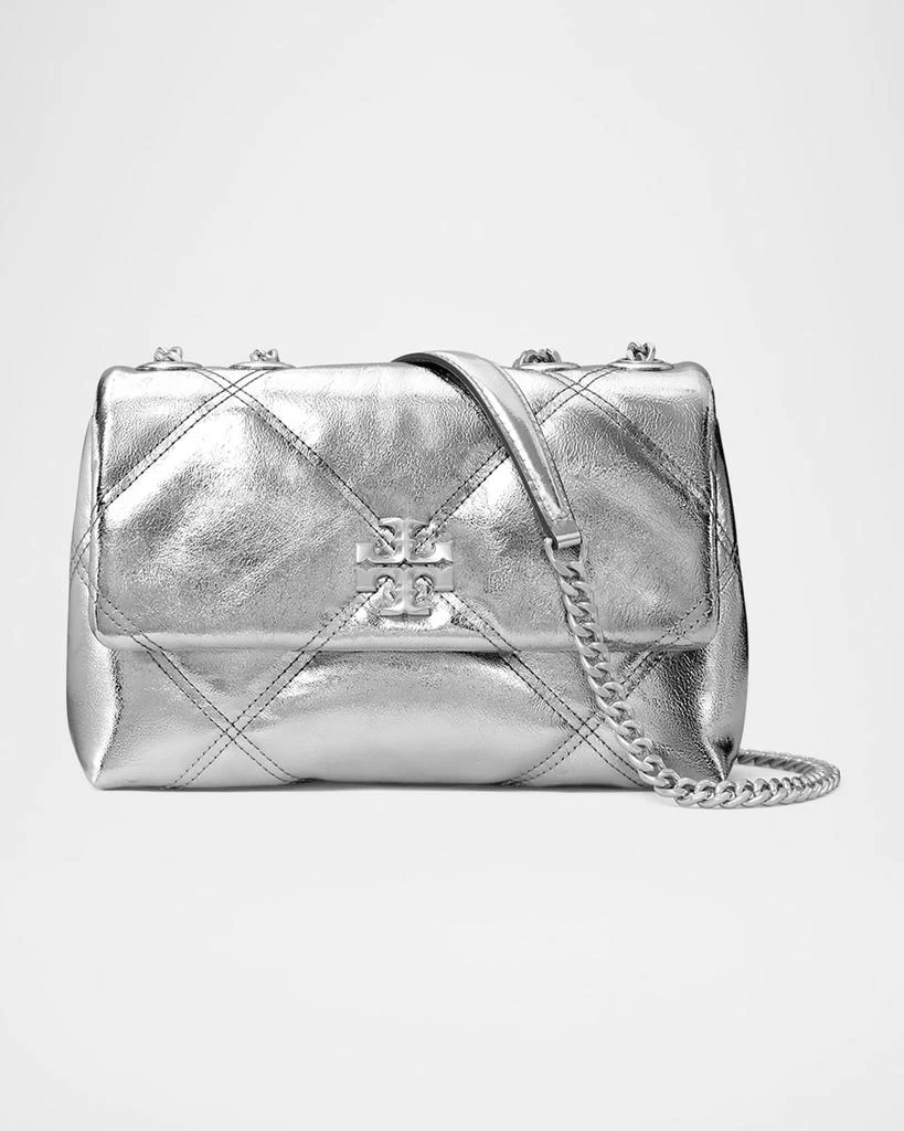 Tory Burch Kira Small Metallic Quilted Leather Convertible Crossbody Bag 1