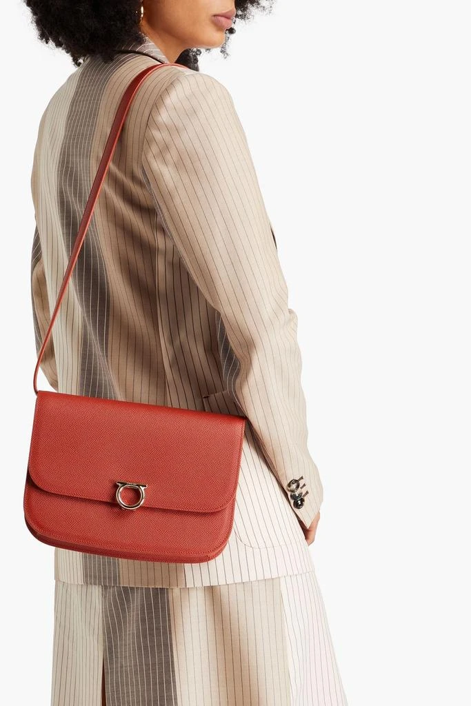 Salvatore Ferragamo Gemini pebbled-leather shoulder bag 2